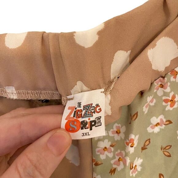 The Zig Zag Stripe size 3XL baggie pants art to wear mix match prints zebra colo - Picture 3 of 6